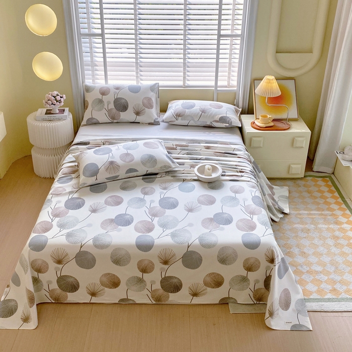 91家纺网 家纺一手货源 找家纺 金鑫汇家纺 2025新款A类全棉老粗布床单 漫生活