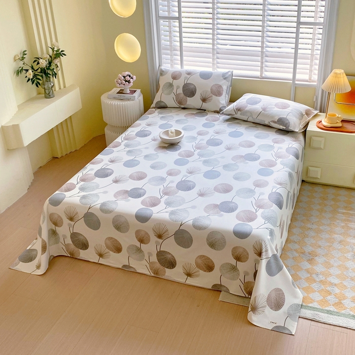 91家纺网 家纺一手货源 找家纺 金鑫汇家纺 2025新款A类全棉老粗布床单 漫生活