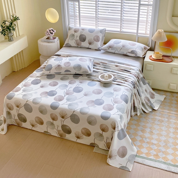 91家纺网 家纺一手货源 找家纺 金鑫汇家纺 2025新款A类全棉老粗布床单 漫生活