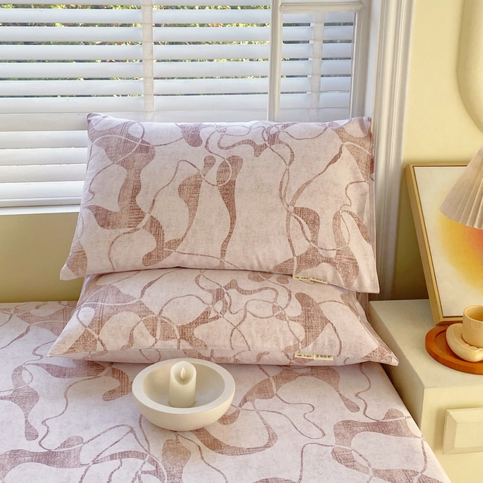 91家纺网 家纺一手货源 找家纺 金鑫汇家纺 2025新款A类全棉老粗布床单 米亚红