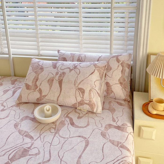 91家纺网 家纺一手货源 找家纺 金鑫汇家纺 2025新款A类全棉老粗布床单 米亚红