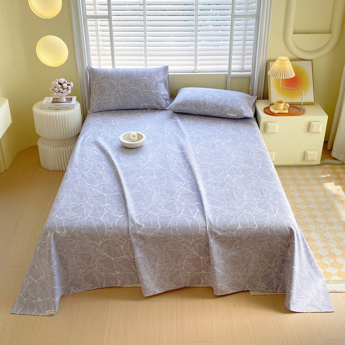 91家纺网 家纺一手货源 找家纺 金鑫汇家纺 2025新款A类全棉老粗布床单 千叶