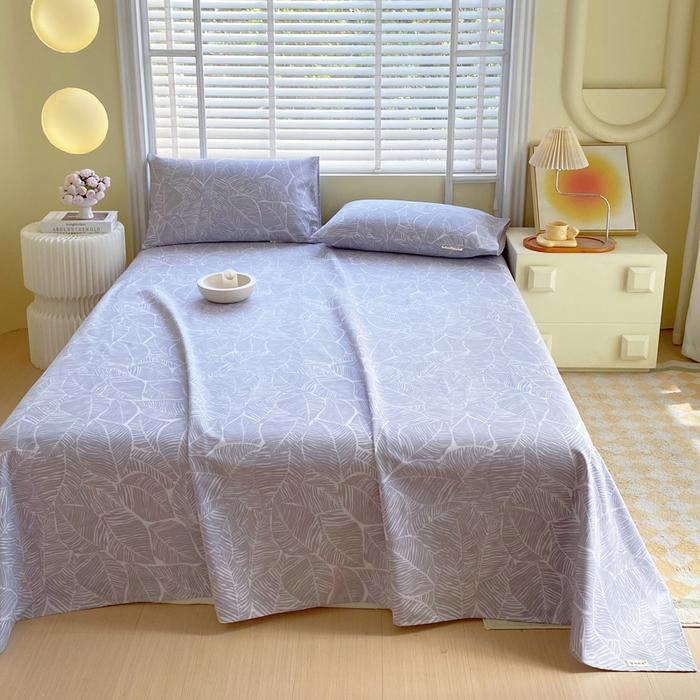 91家纺网 家纺一手货源 找家纺 金鑫汇家纺 2025新款A类全棉老粗布床单 千叶