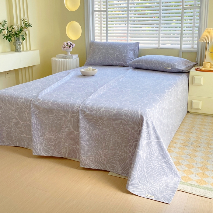 91家纺网 家纺一手货源 找家纺 金鑫汇家纺 2025新款A类全棉老粗布床单 千叶