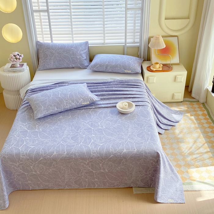 91家纺网 家纺一手货源 找家纺 金鑫汇家纺 2025新款A类全棉老粗布床单 千叶