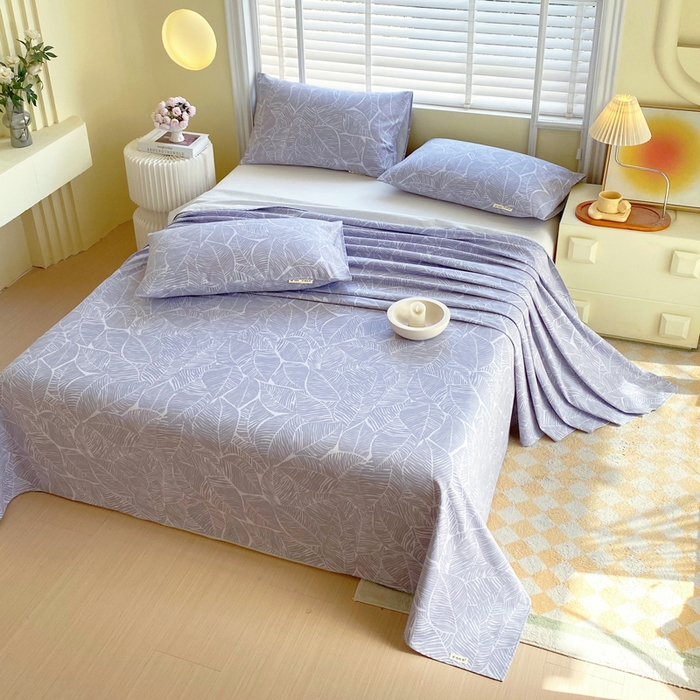 91家纺网 家纺一手货源 找家纺 金鑫汇家纺 2025新款A类全棉老粗布床单 千叶