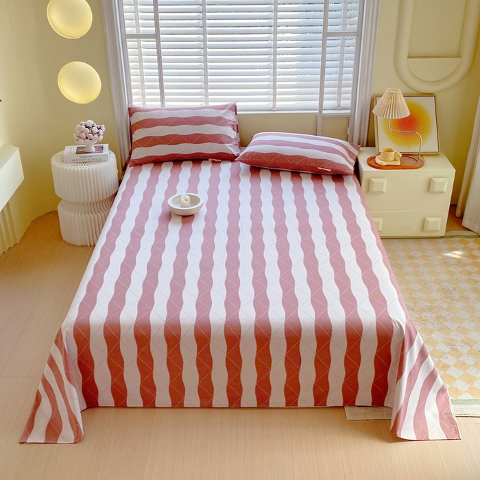 91家纺网 家纺一手货源 找家纺 金鑫汇家纺 2025新款A类全棉老粗布床单 雅致