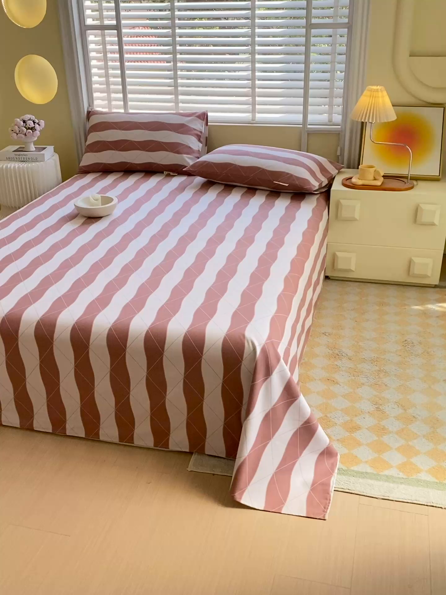 91家纺网 家纺一手货源 找家纺 金鑫汇家纺 2025新款A类全棉老粗布床单 雅致