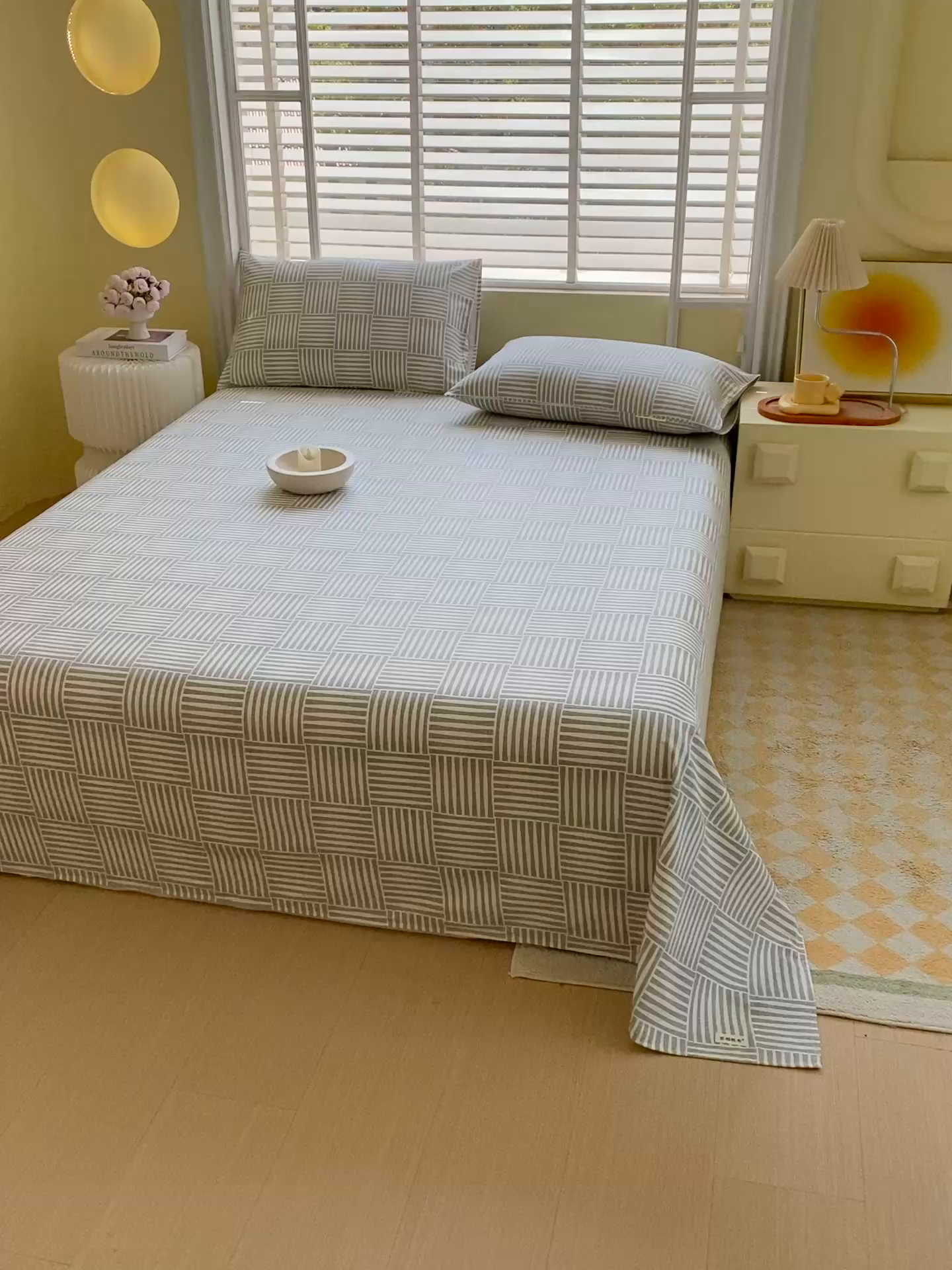 91家纺网 家纺一手货源 找家纺 金鑫汇家纺 2025新款A类全棉老粗布床单 休闲时光