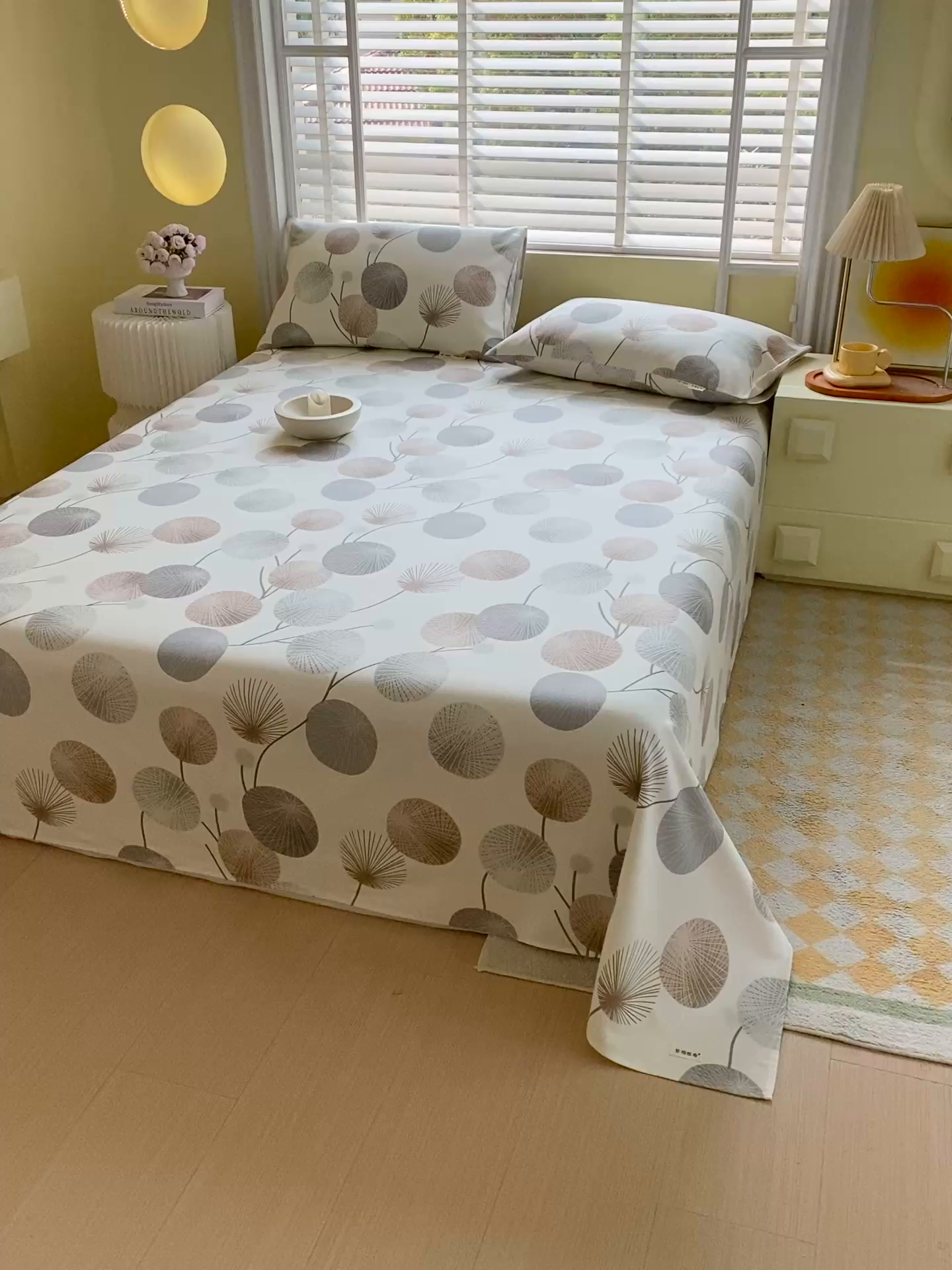 91家纺网 家纺一手货源 找家纺 金鑫汇家纺 2025新款A类全棉老粗布床单 漫生活