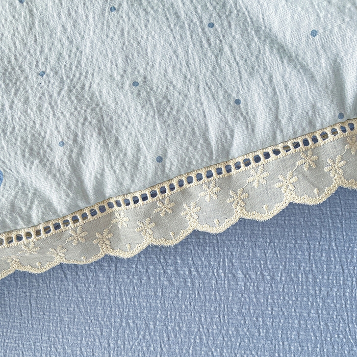 91家纺网 家纺一手货源 找家纺 恋之语 2025春夏新款云感全棉纯棉花边款夏被夏凉被空调被四件套套件