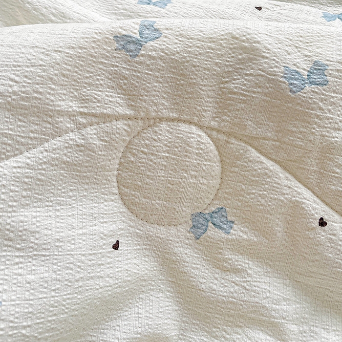 91家纺网 家纺一手货源 找家纺 恋之语 2025春夏新款云感全棉纯棉花边款夏被夏凉被空调被四件套套件