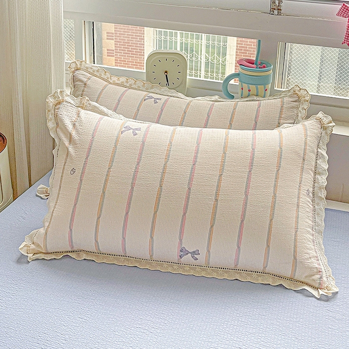 91家纺网 家纺一手货源 找家纺 恋之语 2025春夏新款云感全棉纯棉花边款夏被夏凉被空调被四件套套件