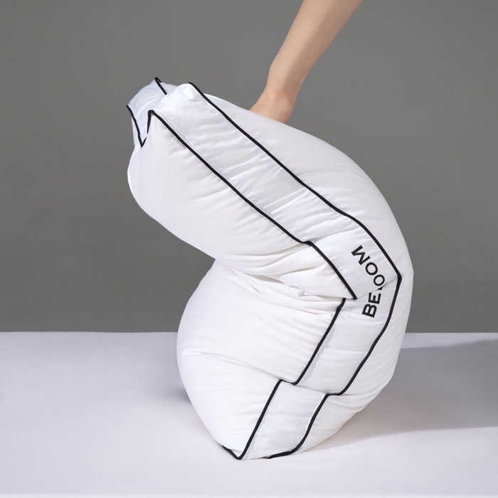 91家纺网 家纺一手货源 找家纺 境月枕芯坊 2025新款黑标羽绒枕立体款枕头枕芯 黑标羽绒枕 48x74cm低枕/只