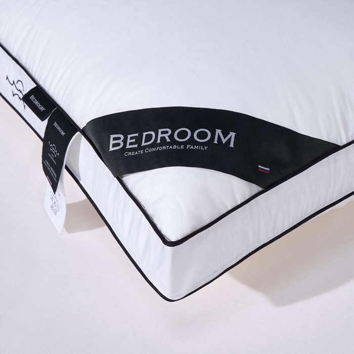 91家纺网 家纺一手货源 找家纺 境月枕芯坊 2025新款黑标羽绒枕立体款枕头枕芯 黑标羽绒枕 48x74cm低枕/只