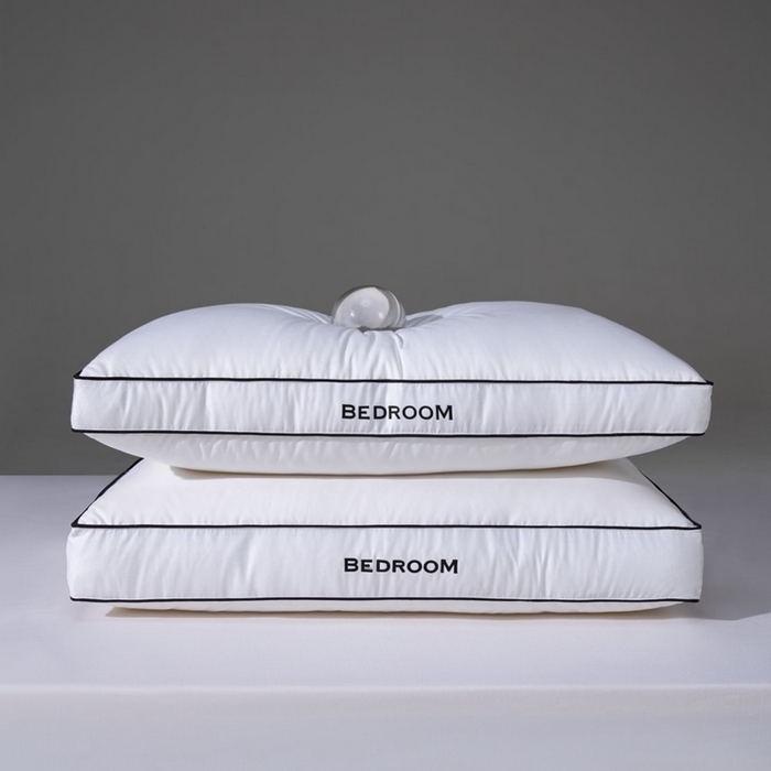 91家纺网 家纺一手货源 找家纺 境月枕芯坊 2025新款黑标羽绒枕立体款枕头枕芯 黑标羽绒枕 48x74cm中枕/只