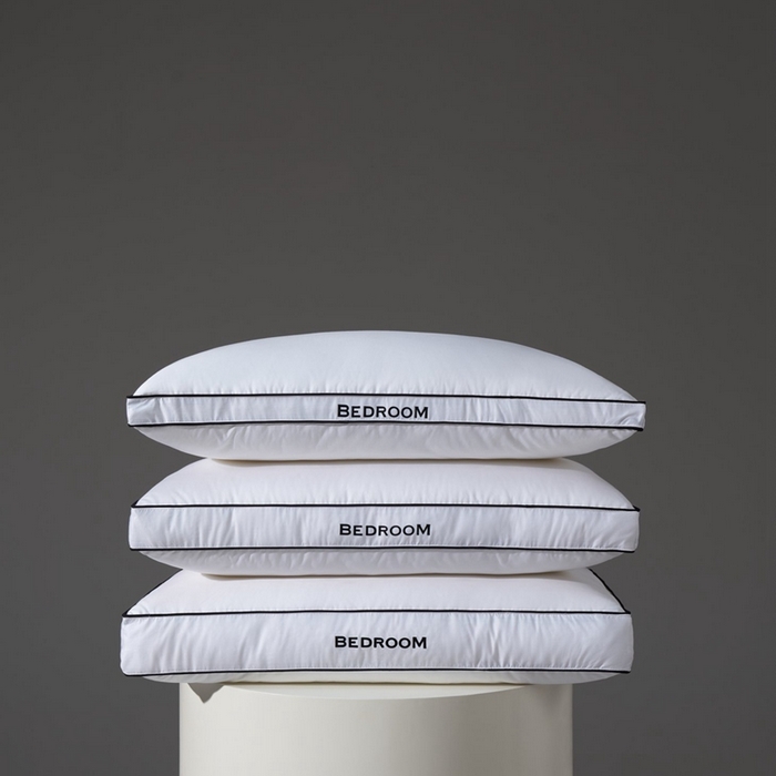 91家纺网 家纺一手货源 找家纺 境月枕芯坊 2025新款黑标羽绒枕立体款枕头枕芯 黑标羽绒枕 48x74cm高枕/只