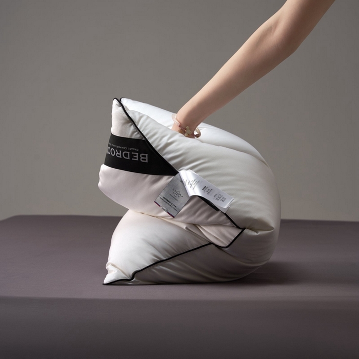 91家纺网 家纺一手货源 找家纺 （总）境月枕芯坊 2025新款黑标羽绒枕单边舒适款枕头枕芯