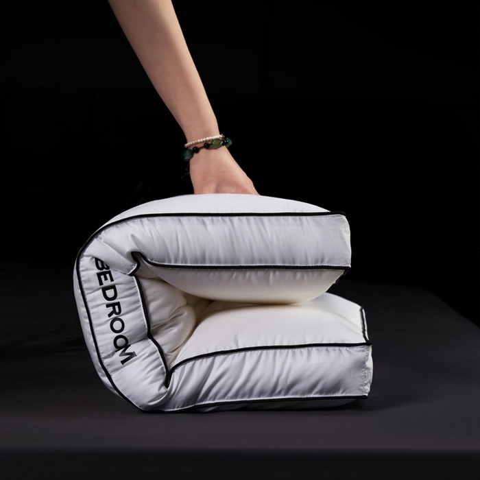 91家纺网 家纺一手货源 找家纺 （总）境月枕芯坊 2025新款黑标羽绒枕分区枕枕头枕芯