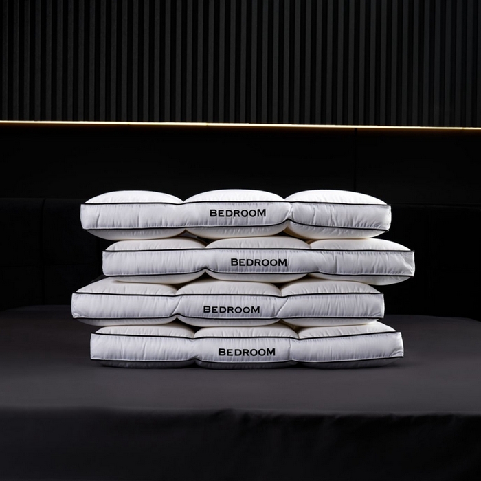 91家纺网 家纺一手货源 找家纺 境月枕芯坊 2025新款黑标羽绒枕分区枕枕头枕芯 黑标羽绒枕分区款 48x74cm/只四区呵护款