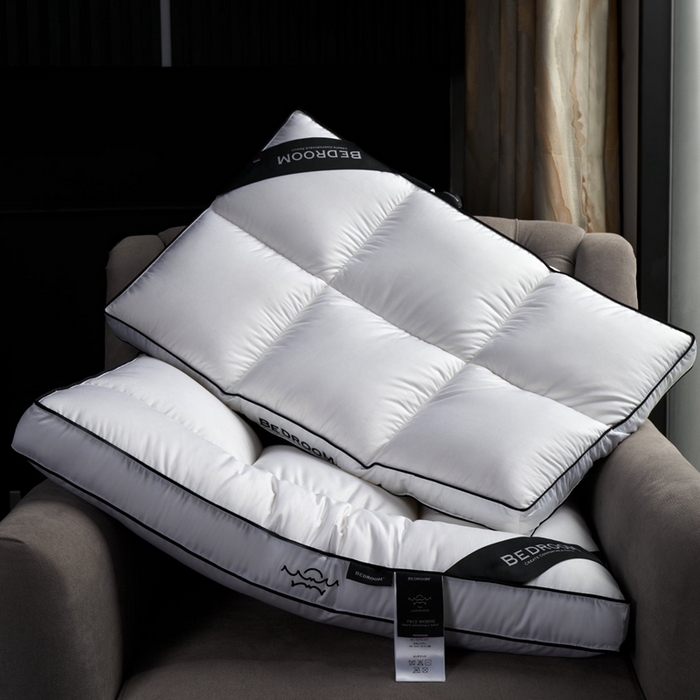 境月枕芯坊 2025新款黑标羽绒枕分区枕枕头枕芯 黑标羽绒枕分区款 48x74cm/只六区舒享款