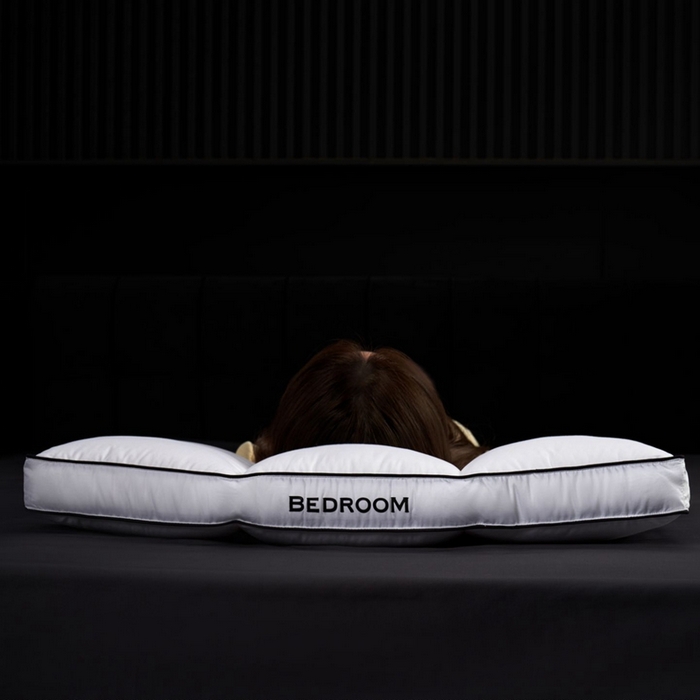 91家纺网 家纺一手货源 找家纺 境月枕芯坊 2025新款黑标羽绒枕分区枕枕头枕芯 黑标羽绒枕分区款 48x74cm/只六区舒享款