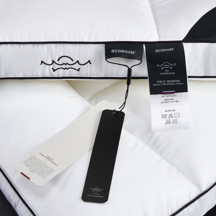 91家纺网 家纺一手货源 找家纺 境月枕芯坊 2025新款黑标羽绒枕分区枕枕头枕芯 黑标羽绒枕分区款 48x74cm/只六区舒享款