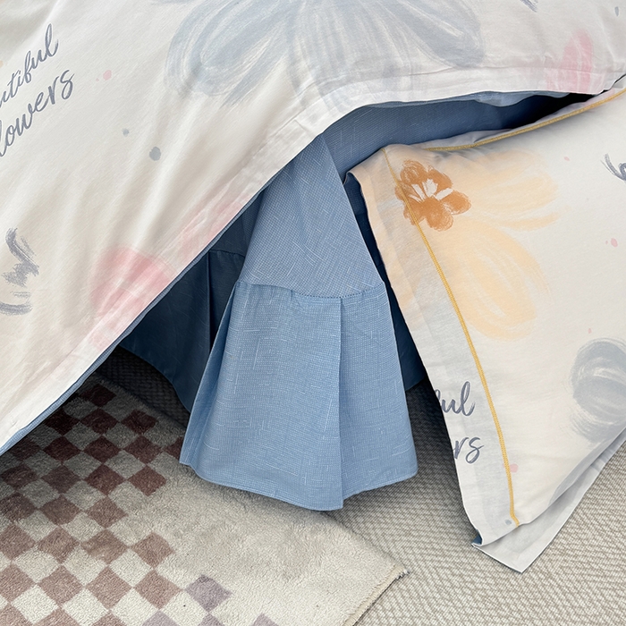 91家纺网 家纺一手货源 找家纺 宇彬家纺 2025新款13070全棉纯棉印花单被套一字绣工艺款 一字绣 慕夏