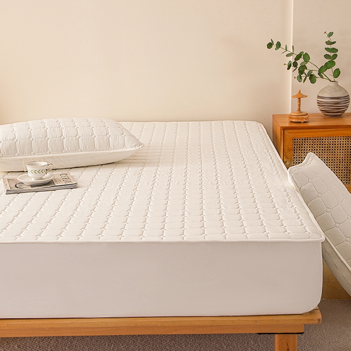 91家纺网 家纺一手货源 找家纺 （总）锦眠 2025新款亲肤面包格夹棉床笠