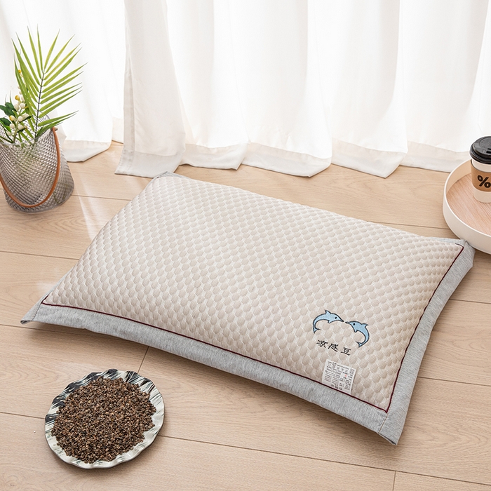 91家纺网 家纺一手货源 找家纺 织布人 2025新款夏季冰丝凉感冰豆豆枕套单品枕套枕套单件 海豚-驼色