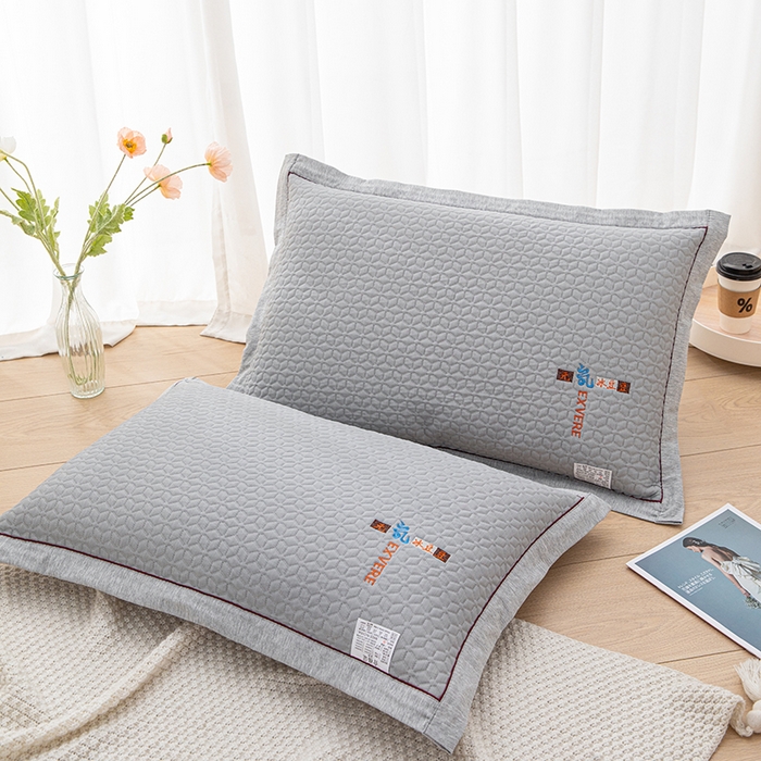91家纺网 家纺一手货源 找家纺 织布人 2025新款夏季冰丝凉感冰豆豆枕套单品枕套枕套单件 元气冰豆豆-灰