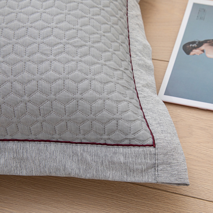 91家纺网 家纺一手货源 找家纺 织布人 2025新款夏季冰丝凉感冰豆豆枕套单品枕套枕套单件 元气冰豆豆-灰