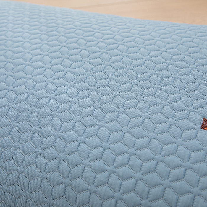 91家纺网 家纺一手货源 找家纺 织布人 2025新款夏季冰丝凉感冰豆豆枕套单品枕套枕套单件 元气冰豆豆-蓝