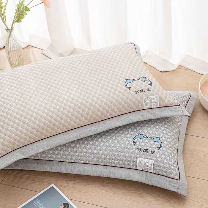 91家纺网 家纺一手货源 找家纺 织布人 2025新款夏季冰丝凉感冰豆豆枕套单品枕套枕套单件 组合图仅做展示