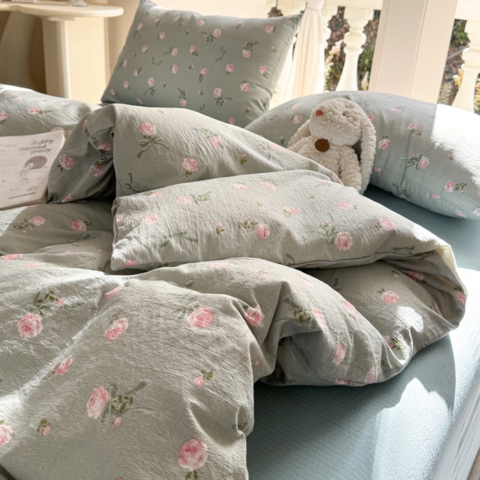 91家纺网 家纺一手货源 找家纺 韩巢家纺 2025热销新款云感双层纱单件被套-（提供卖家秀） 半生倾慕