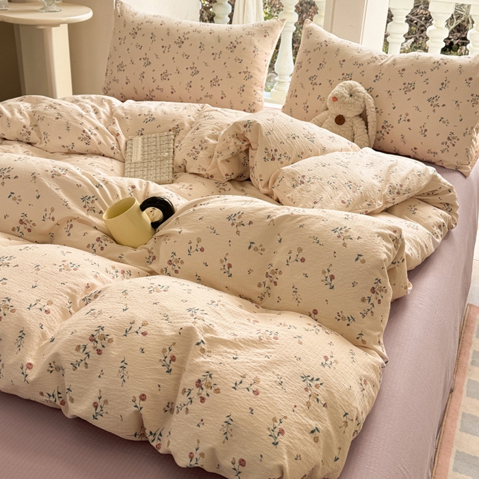 91家纺网 家纺一手货源 找家纺 韩巢家纺 2025热销新款云感双层纱单件被套-（提供卖家秀） 春风十里