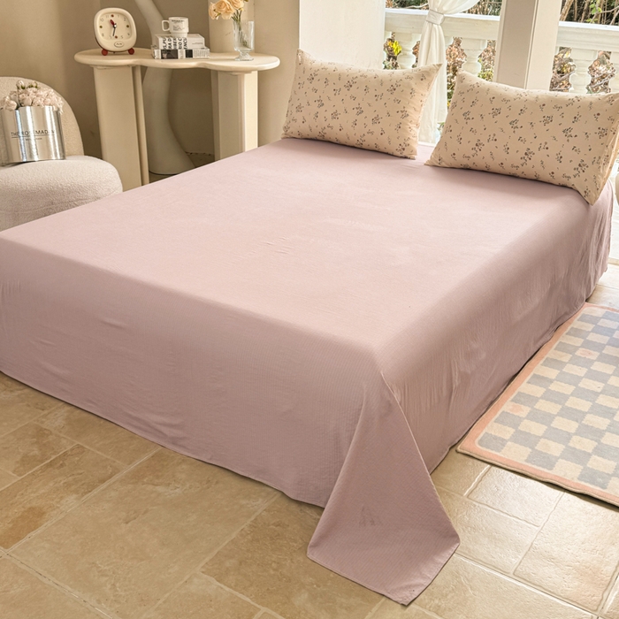 91家纺网 家纺一手货源 找家纺 韩巢家纺 2025热销新款云感双层纱单件被套-（提供卖家秀） 春风十里