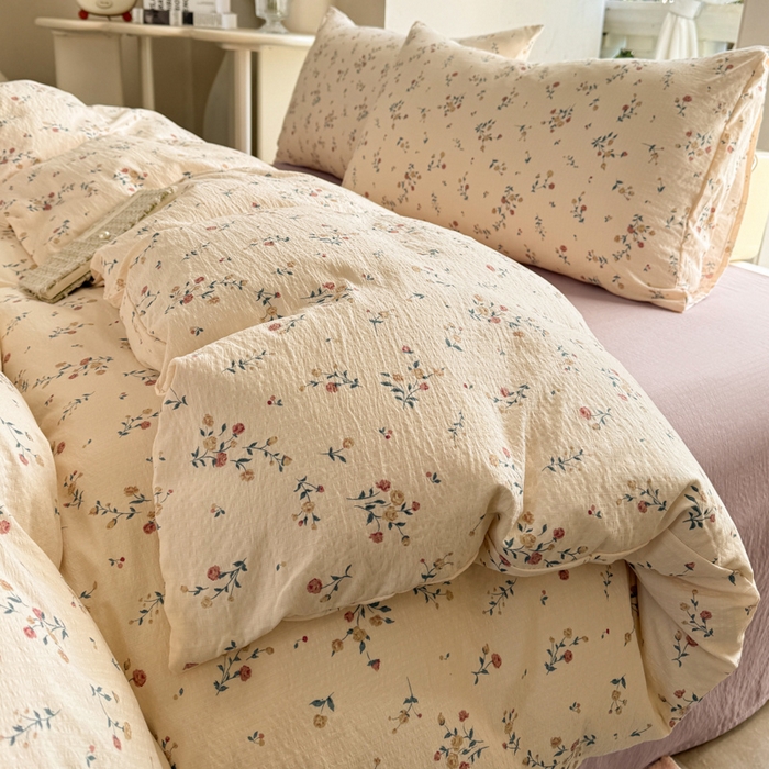 91家纺网 家纺一手货源 找家纺 韩巢家纺 2025热销新款云感双层纱单件被套-（提供卖家秀） 春风十里