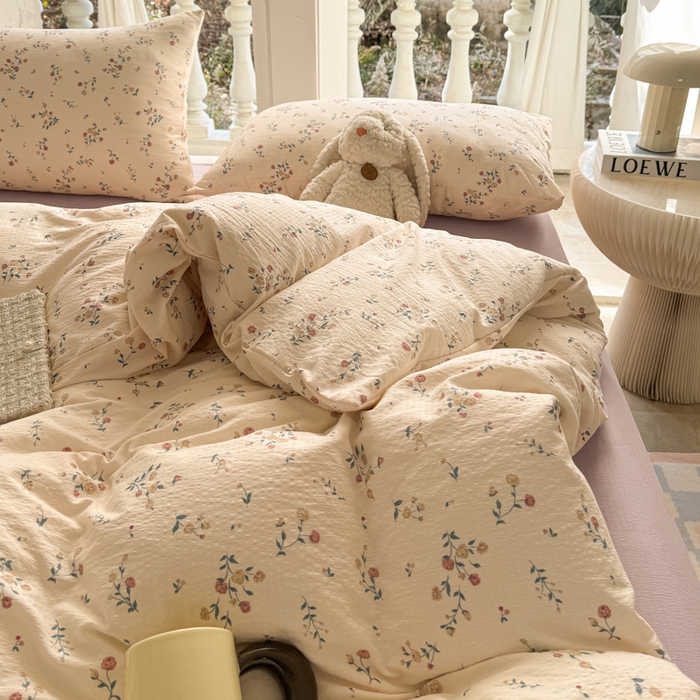 91家纺网 家纺一手货源 找家纺 韩巢家纺 2025热销新款云感双层纱单件被套-（提供卖家秀） 春风十里