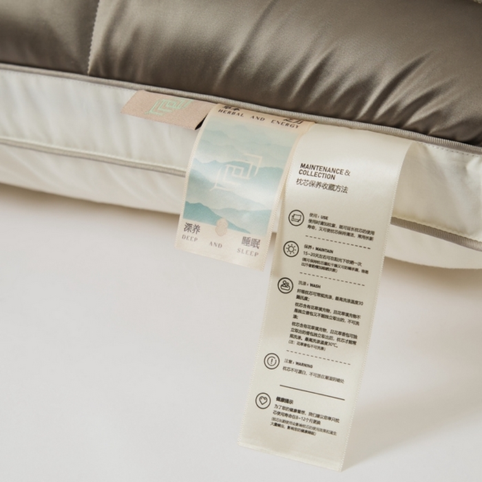 91家纺网 家纺一手货源 找家纺 境月2025新款锦氨黑苦荞麦枕 锦氨黑苦荞—灰高度（15-18cm)