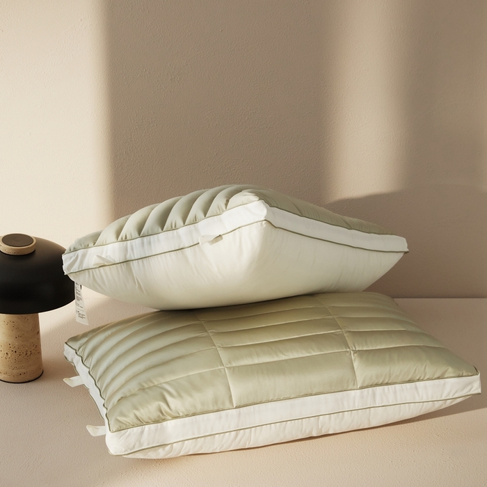 91家纺网 家纺一手货源 找家纺 境月2025新款锦氨黑苦荞麦枕 锦氨黑苦荞—绿高度（15-18左右）