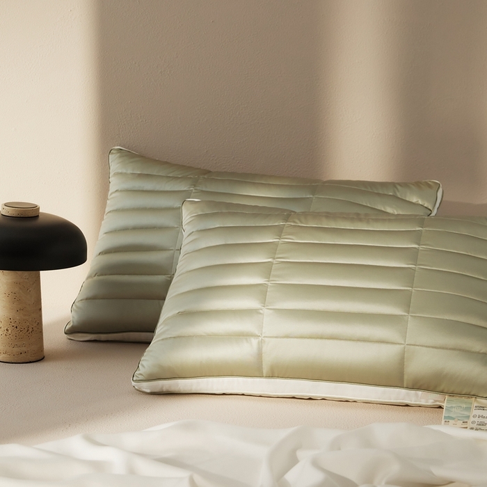 91家纺网 家纺一手货源 找家纺 境月2025新款锦氨黑苦荞麦枕 锦氨黑苦荞—绿高度（15-18左右）