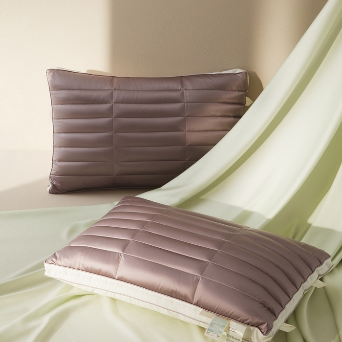 91家纺网 家纺一手货源 找家纺 境月2025新款锦氨黑苦荞麦枕 锦氨黑苦荞—紫高度（15-18左右）