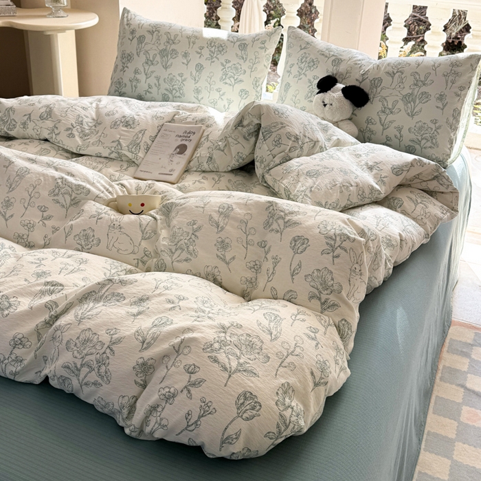 91家纺网 家纺一手货源 找家纺 韩巢家纺 2025热销新款云感双层纱单件被套-（提供卖家秀） 海像森林