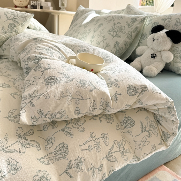 91家纺网 家纺一手货源 找家纺 韩巢家纺 2025热销新款云感双层纱单件被套-（提供卖家秀） 海像森林