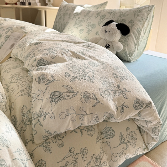 91家纺网 家纺一手货源 找家纺 韩巢家纺 2025热销新款云感双层纱单件被套-（提供卖家秀） 海像森林