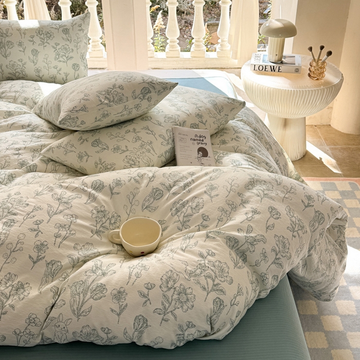 91家纺网 家纺一手货源 找家纺 韩巢家纺 2025热销新款云感双层纱单件被套-（提供卖家秀） 海像森林