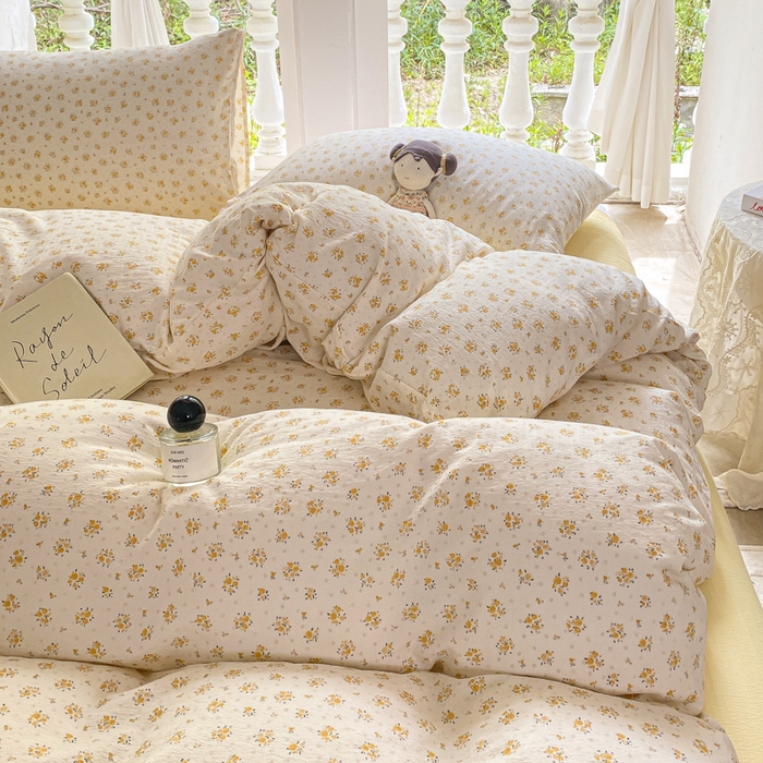 91家纺网 家纺一手货源 找家纺 韩巢家纺 2025热销新款云感双层纱单件被套-（提供卖家秀） 橘子海