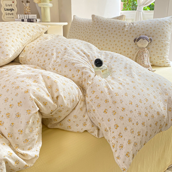 91家纺网 家纺一手货源 找家纺 韩巢家纺 2025热销新款云感双层纱单件被套-（提供卖家秀） 橘子海