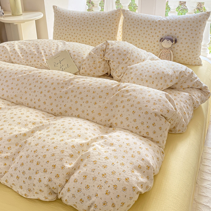 91家纺网 家纺一手货源 找家纺 韩巢家纺 2025热销新款云感双层纱单件被套-（提供卖家秀） 橘子海